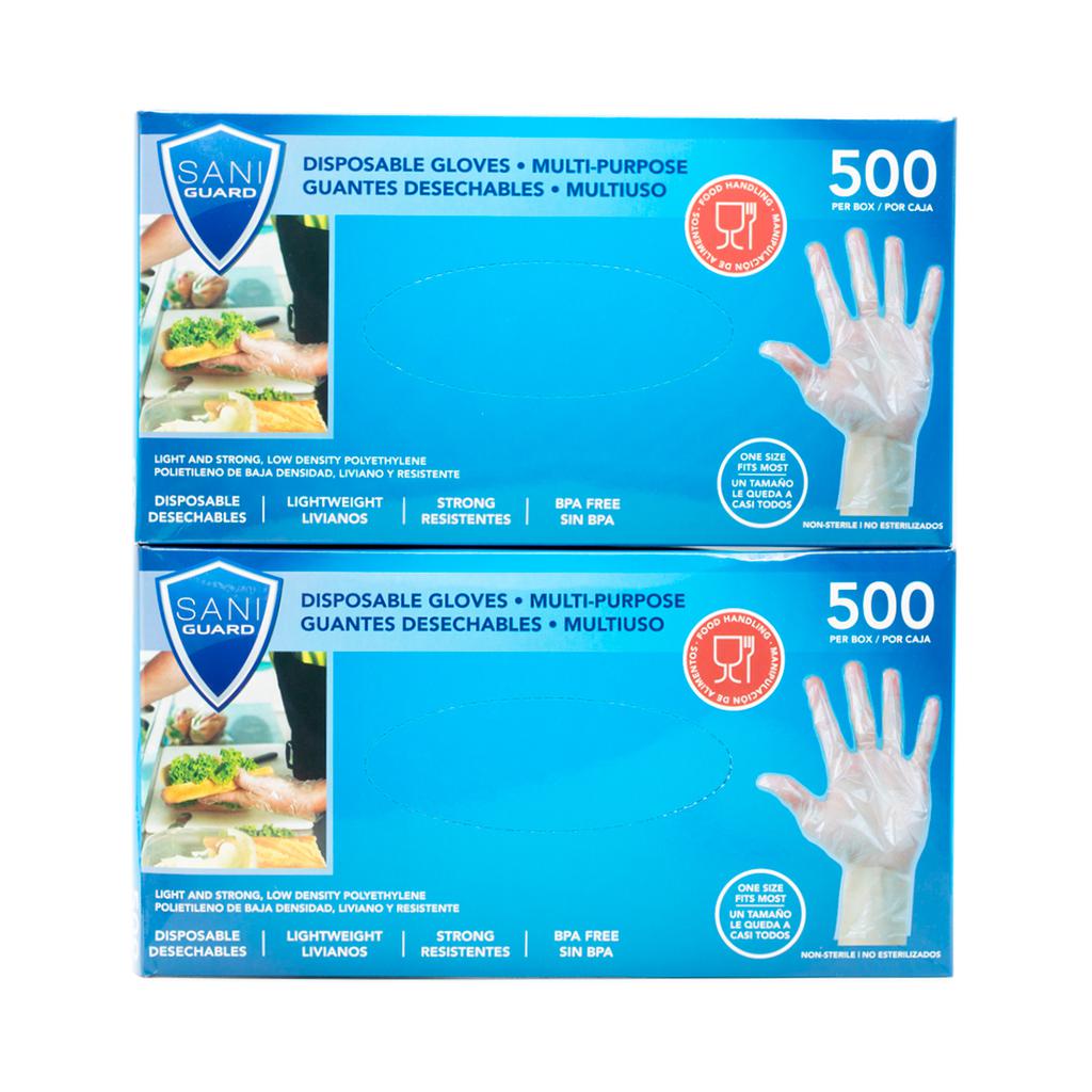 Guantes desechables de 500 und