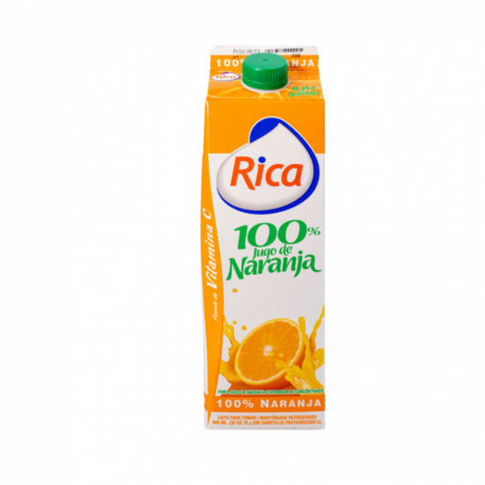 Jugo rica de naranja con azúcar 32oz