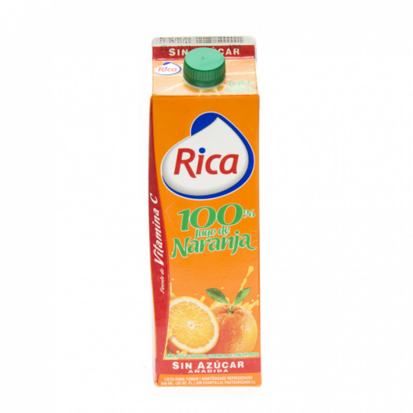 Jugo rica de naranja sin azúcar 32oz