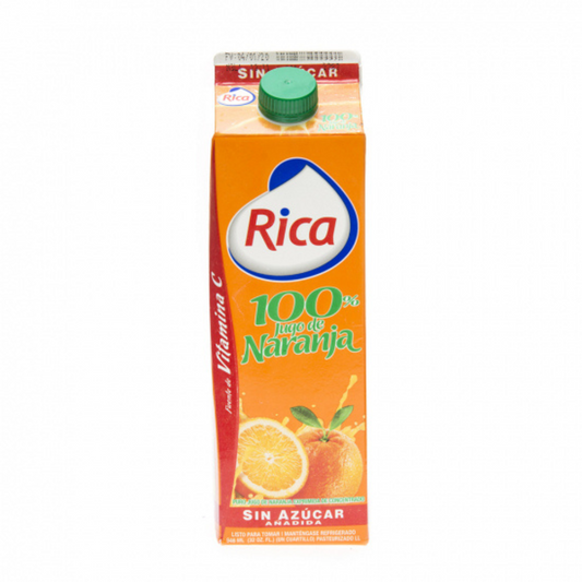 Jugo rica de naranja sin azúcar 32oz